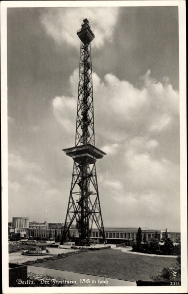 PC Berlin Charlottenburg, radio tower, overall view, building, handle &amp; Co. B 356