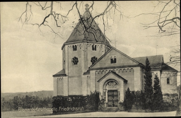 Postcard Friedrichsruh Aumühle in the Duchy of Lauenburg, Bismarck crypt chapel