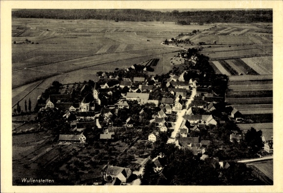 PC Wullenstetten Sending in Swabia, aerial photograph