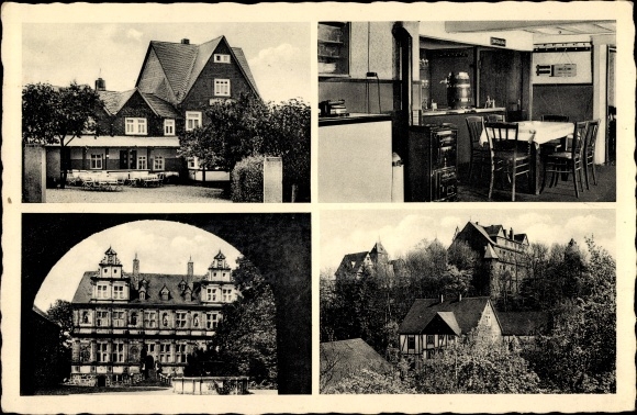 Postcard Friedewald Westerwald, Cafe Restaurant Schneider