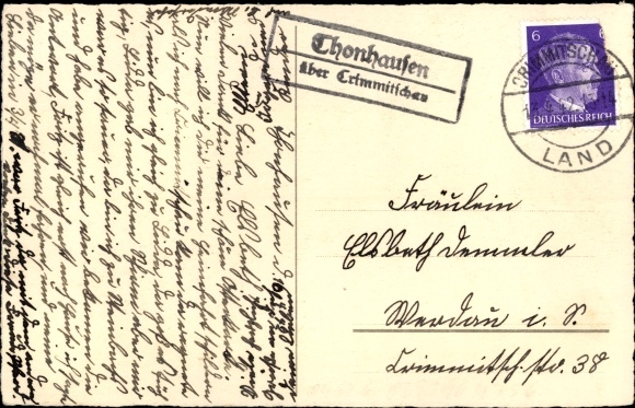Ak Landpoststempel Thonhausen über Crimmitschau, Tulpen, Maiglöckchen