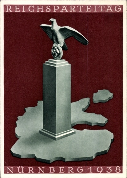 Postcard Reich Party Rally of the NSDAP Nuremberg 1938, Adler