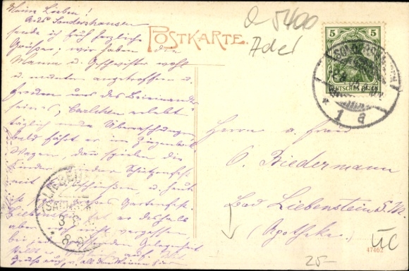 KP Sondershausen, zamek, książę Schwarzburga Sondershausen, 25-lecie rządów 1905