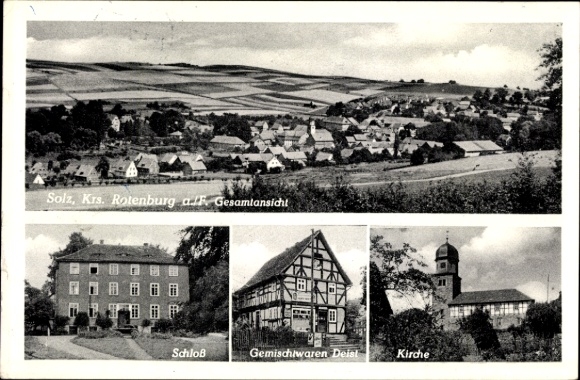 KP Solz Bebra an der Fulda Hesja, zamek, kościół, sklep wielobranżowy Deisl