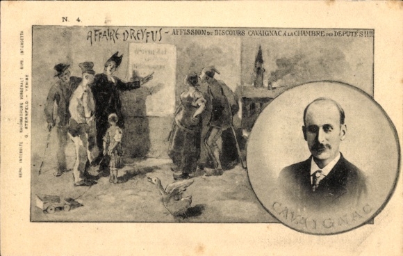 Judaica Artist Postcard Cavaignac, Portrait, Dreyfus Affair