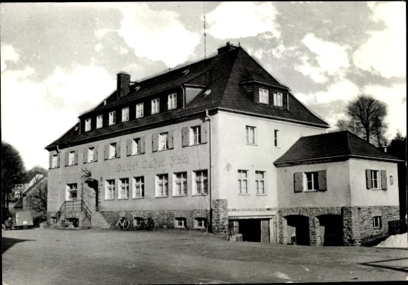 Postcard Rübenau Marienberg in the Ore Mountains Saxony, Gasthof Weißer Hirsch