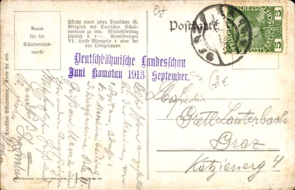 Song Postcard The blossoming golden time is still here, German School Association No. 459