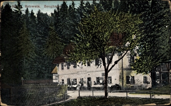 Ak Zeughaus Morgenröthe Rautenkranz in het Vogtland, Saksisch Zwitserland, pension