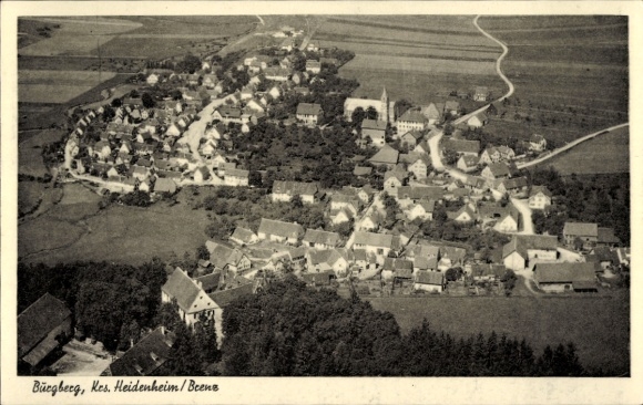 Ak Burgberg Giengen an der Brenz, Fliegeraufnahme