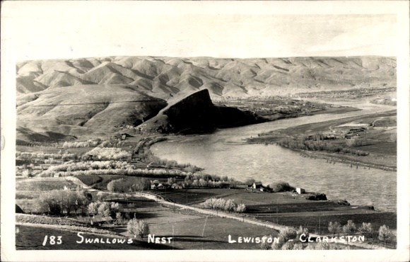 Briefkaart Lewiston Idaho de VS, Clarkston, slikt Nest