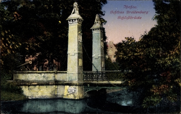 PC Breitenburg near Itzehoe in Holstein, Breitenburg Castle, castle bridge