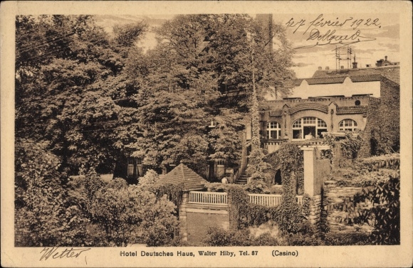 Postcard Wetter on the Ruhr in the Ennepe Ruhr district, Hotel Deutsches Haus, owner Walter Hiby