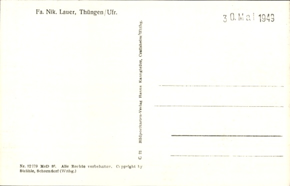 Ak Thüngen Unterfranken, Fliegeraufnahme