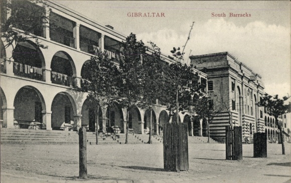Postcard Gibraltar, South Barracks