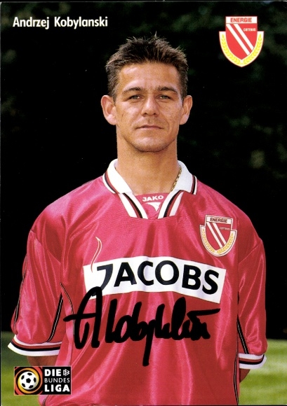 Autogrammkarte Fußballer Andrzej Kobylanski, FC Energie Cottbus, Autogramm