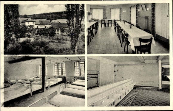 Postcard Antweiler an der Ahr, school camp in Duisburg