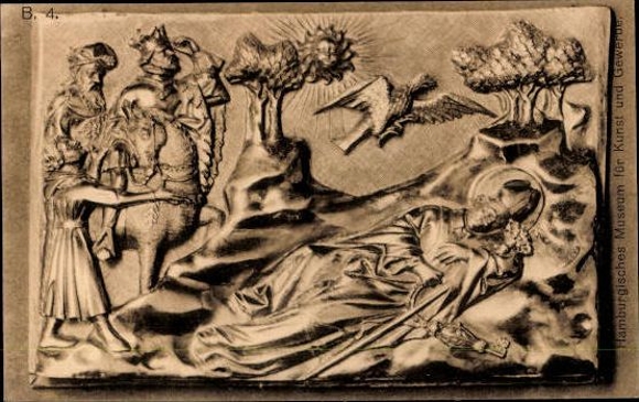 14 Postcard pieces of furniture, figures and wall hangings made of metal, Hamburg Museum of Arts and Crafts