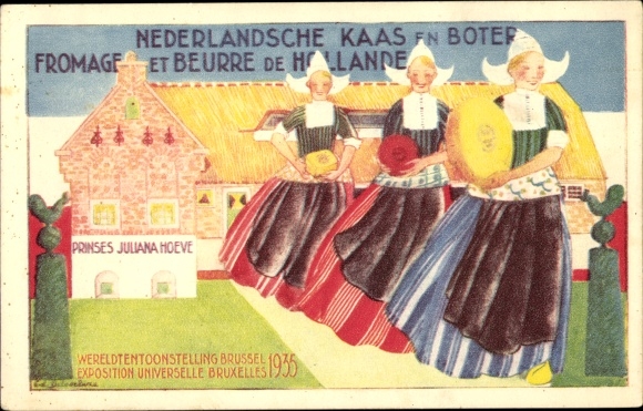 KP artystyczna Wystawa Światowa Bruksela 1935, ser holenderski, reklama, stroje tradycyjne