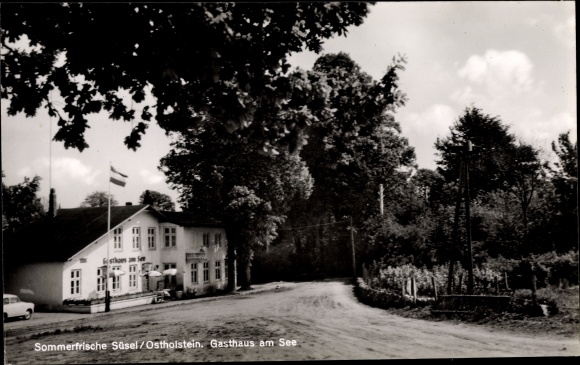 Postcard Süsel in Ostholstein, summer resort, inn by the lake