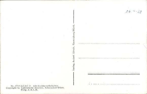 Postcard Brochenzell Meckenbeuren in Upper Swabia Württemberg, aerial photograph