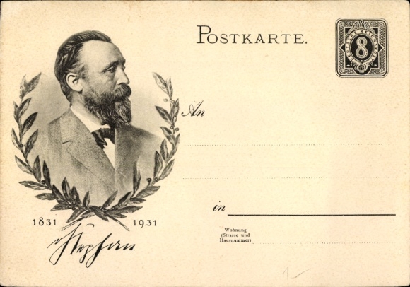 Ganzsachen Ak Heinrich von Stephan, Generalpostdirektor, Jubiläum 1931