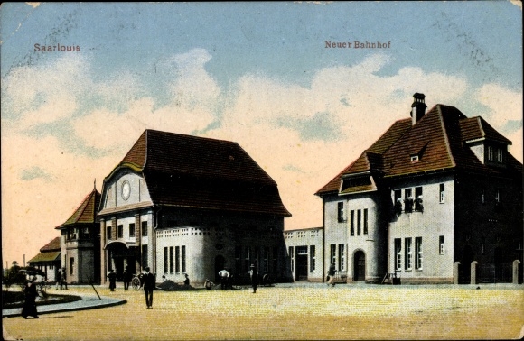 Ak Saarlouis im Saarland, Neuer Bahnhof