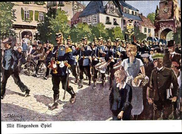 Artystyczna pocztówka Döbrich-Steglitz z brzmiącą grą