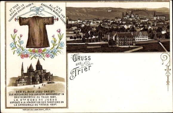 Chromo-Litho Trier in Rhineland-Palatinate, Holy Rock, locality