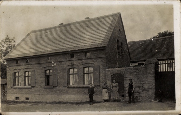 Foto Ak Meisberg Ritterode Hettstedt im Südharz, Wohnhaus, Anwohner, Familie Fischer