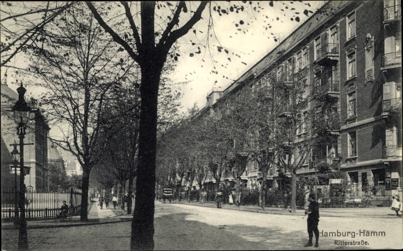 PC Hamburg Mitte Hamm, Ritterstrasse, street section, building