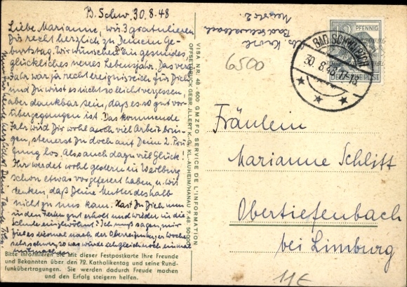 PC Mainz in Rhineland Palatinate, 72nd German Catholic Day 1948, Don't complain, act!