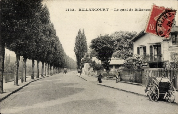 Postcard Boulogne Billancourt Hauts de Seine, Le quai de Billancourt