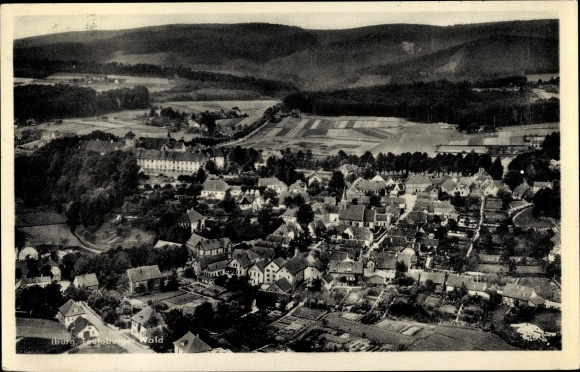 PC Bad Iburg in Lower Saxony, aerial photo, panorama of the place
