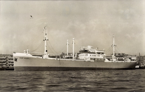 Ak vrachtschip MS Prins Willem II, Oranje Lijn