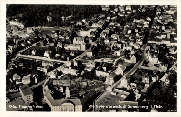 Ak Sonneberg in Thüringen, Fliegeraufnahme