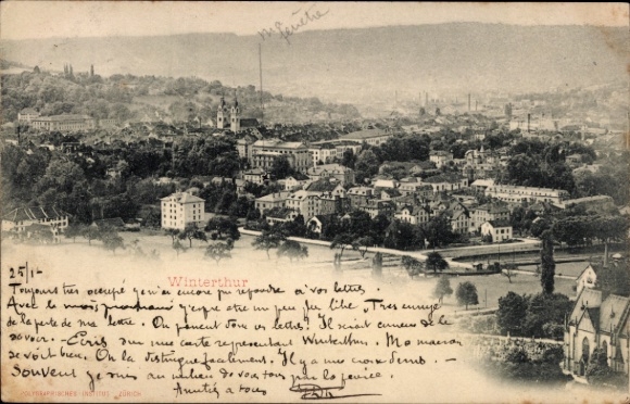 KP Winterthur Kt. Zurych Szwajcaria, widok na miasto