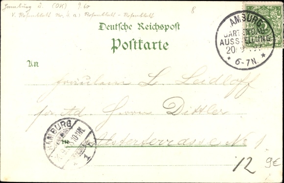 Chromo-Litho Hamburg, General Horticultural Exhibition 1897, main exhibition building