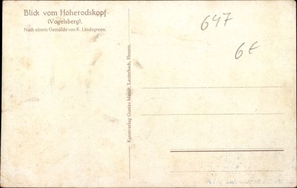 Artist PC Lindegreen, K., Schotten Vogelsbergkreis, view from the Hoherodskopf