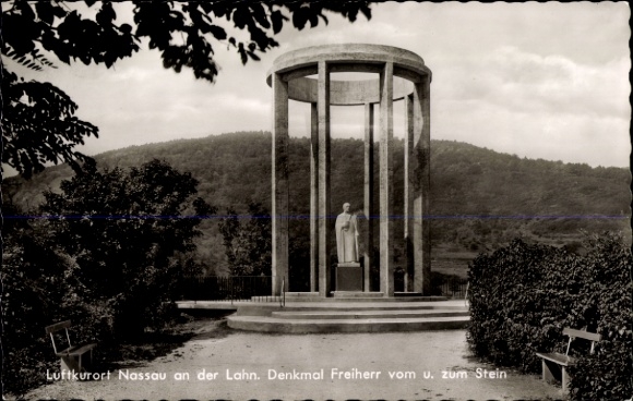Postcard Nassau an der Lahn, Monument Baron vom u. zum Stein