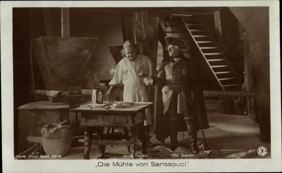 Postcard Actors Otto Fee and Jacob Tiedtke, Die Mühle von Sanssouci, Ross Verlag 51 4