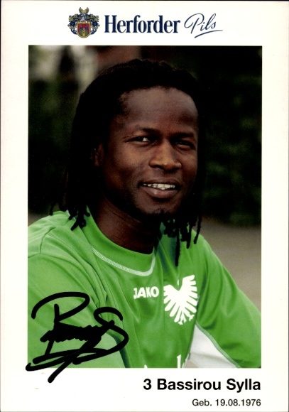Autogrammkarte Fußballer Bassirou Sylla, Preußen Münster, Autogramm