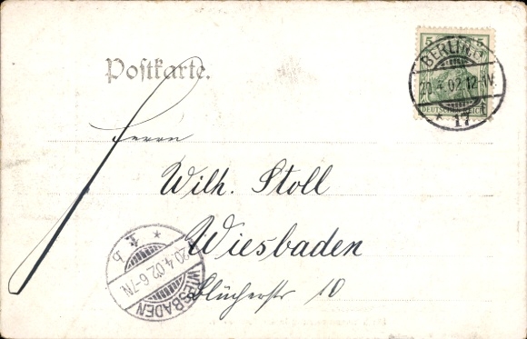 Postcard Berlin Schöneberg, Flooding in Yorckstraße