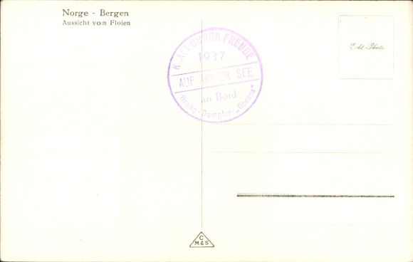 Postcard Bergen Norway, total