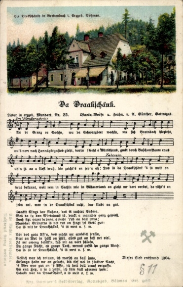 Lied Ak Günther, Anton, Da Draakschänk, Erzgebirgische Mundart Nr. 25, Dreckschänke Breitenbach