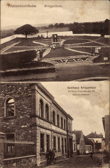 Ak Hettenleidelheim Rheinland Pfalz, Kriegerhain, Gasthaus, Philipp Unterländer, Bahnhofstraße