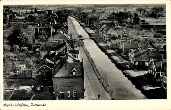 Ak Westrhauderfehn Rhauderfehn Ostfriesland, Untenende