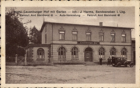 Postcard Sandesneben in Lauenburg, Hotel Lauenburger Hof