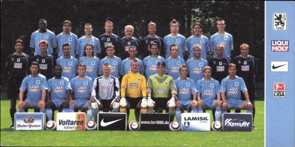 Autograph card footballer Quido Lanzaat, TSV 1860 Munich, autograph, team