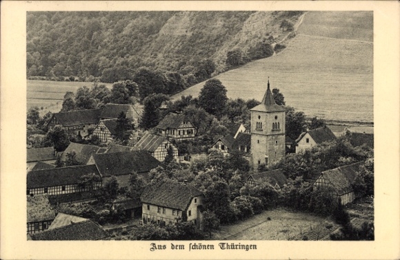 Ak WEIMAR ohne dagegensprechende Information IMMER THÜRINGEN (9942-), Schöne Landschaft, Dorfansi