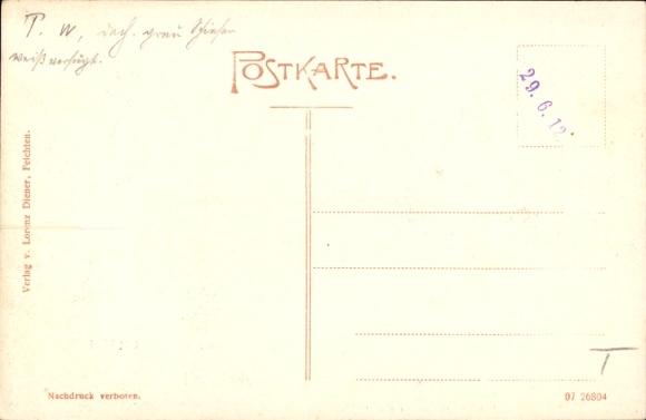 Postcard Feichten an der Alz Upper Bavaria, shop, general view